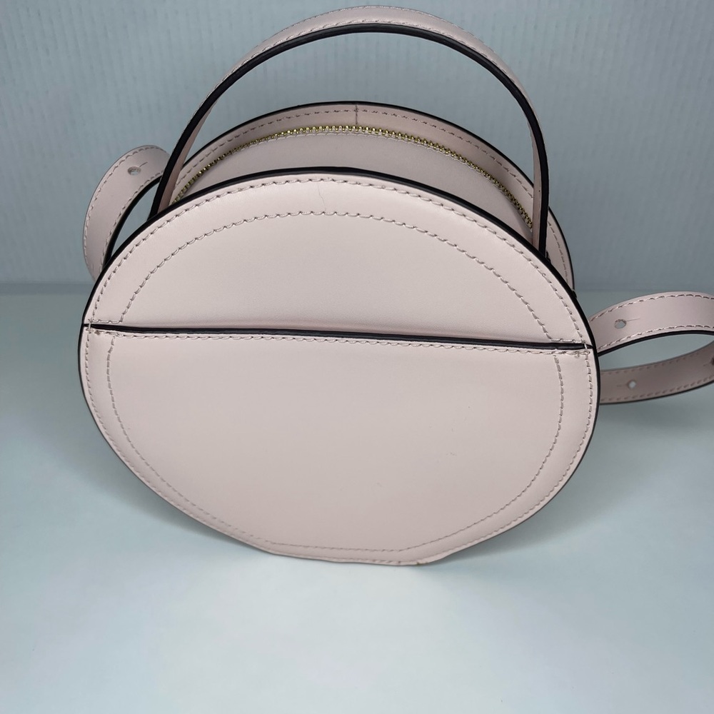 NWOT Michael Kors Aidy Medium Leather Canteen Crossbody Bag Powder Plush - Picture 7 of 13
